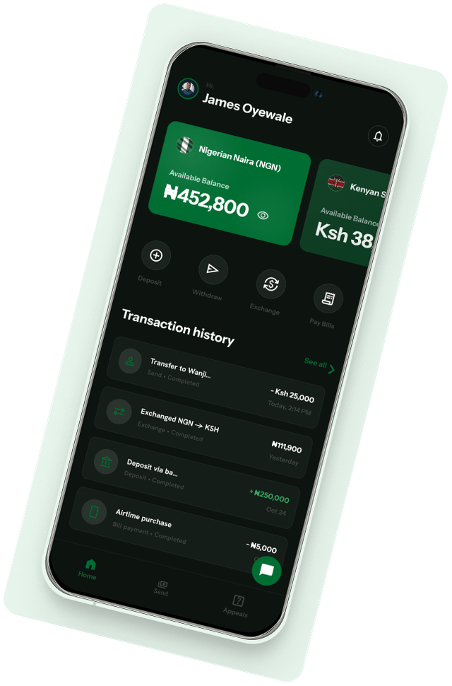 Five currencies, one wallet. — app preview